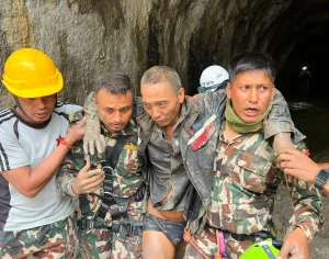 Nepal Rescuers Pull Two Survivors Alive From Flood Debris After 10 Days