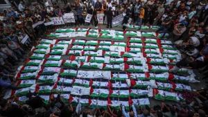 Gaza Families Bury Remains Of 100 People Recovered From Rubble