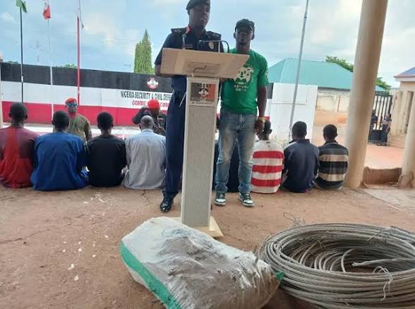 NSCDC Arrests Nine Over Vandalism, Recovers Cannabis In Zamfara
