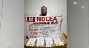 NDLEA Arrests Newlywed With 72 Cocaine Wraps At Enugu Airport