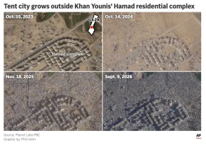Satellite Images Reveal Extensive Destruction of Gaza Towns